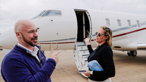 The VIP Seat Podcast Records Episode at 43,000 Feet Aboard AB Jets Challenger 3500